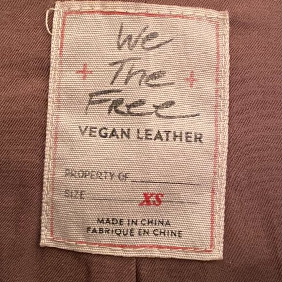 We The Free Womens Black Vegan Leather Hooded Moto Jacket - XS/S - Picture 4 of 6